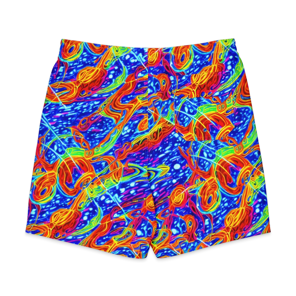 Molten Wave on Men's Board Shorts — Back