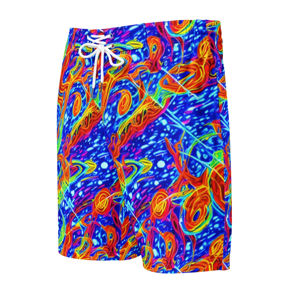 Molten Wave on Men's Board Shorts — Front