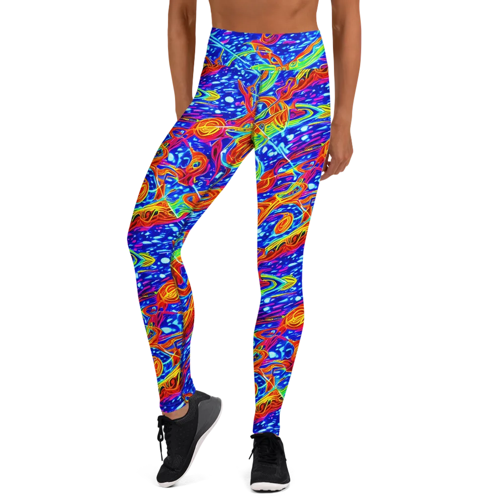 Molten Wave on Yoga Leggings — Front