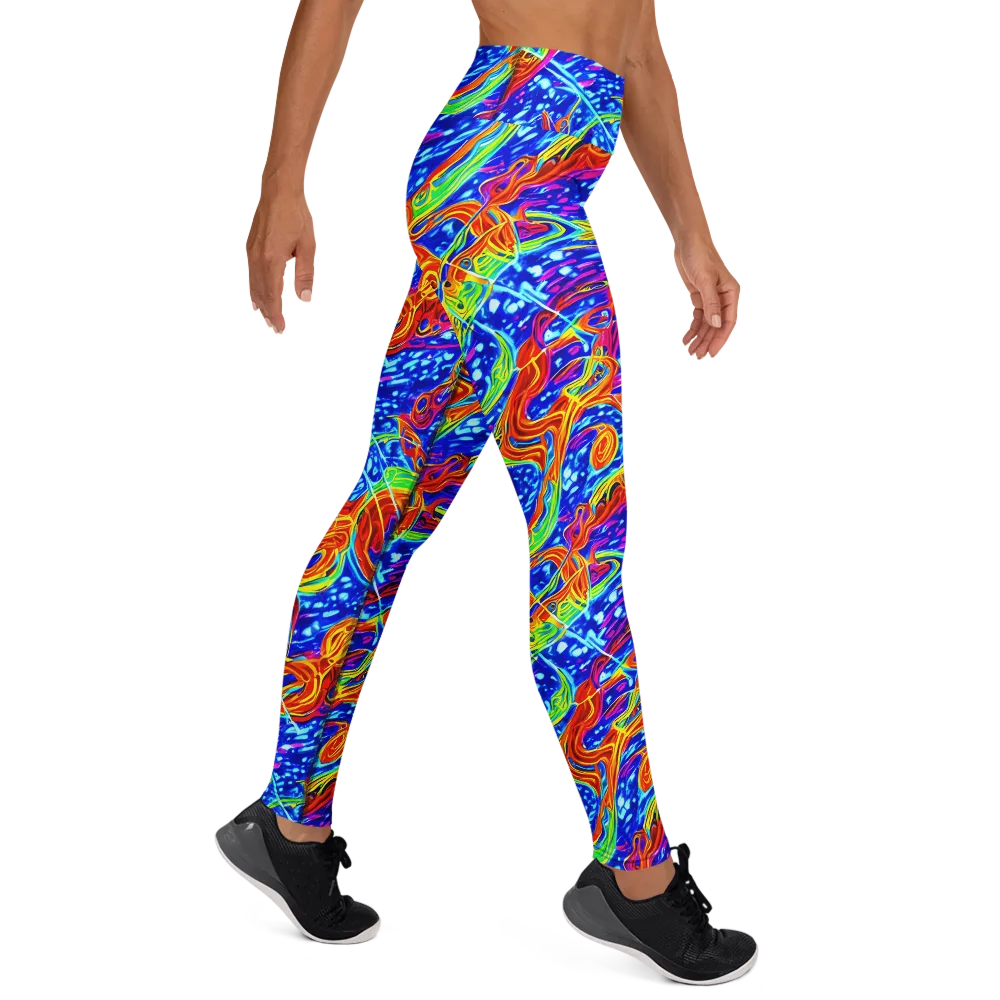 Molten Wave on Yoga Leggings — Right