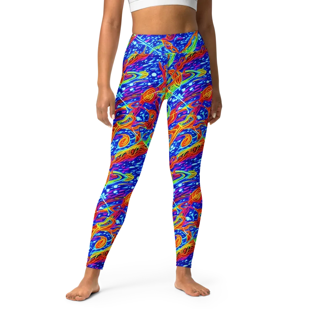 Molten Wave on Yoga Leggings — Front