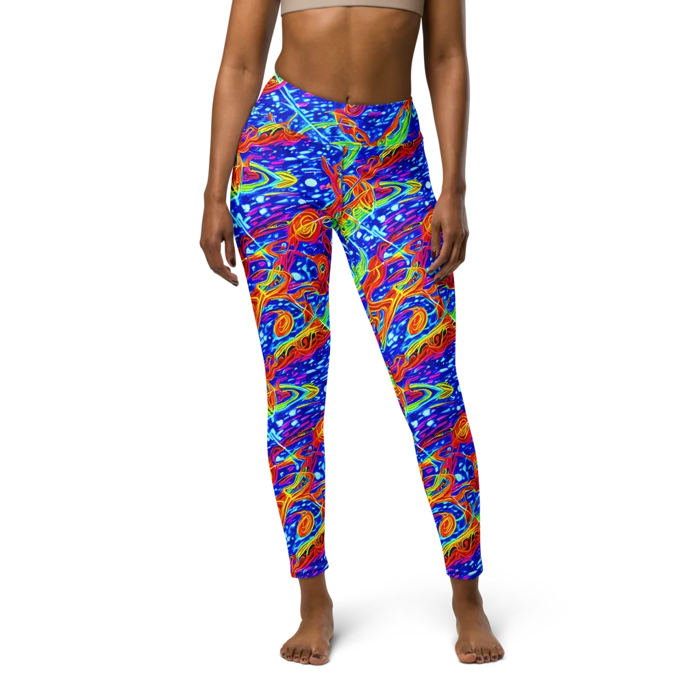 Molten Wave on Yoga Leggings — Front