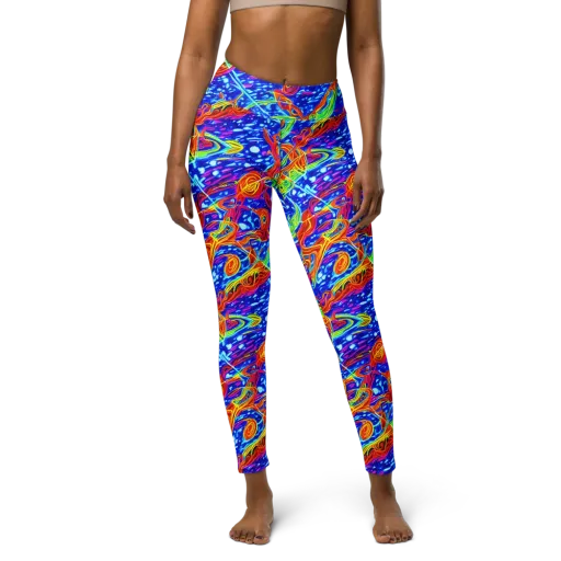 Molten Wave on a Yoga Leggings