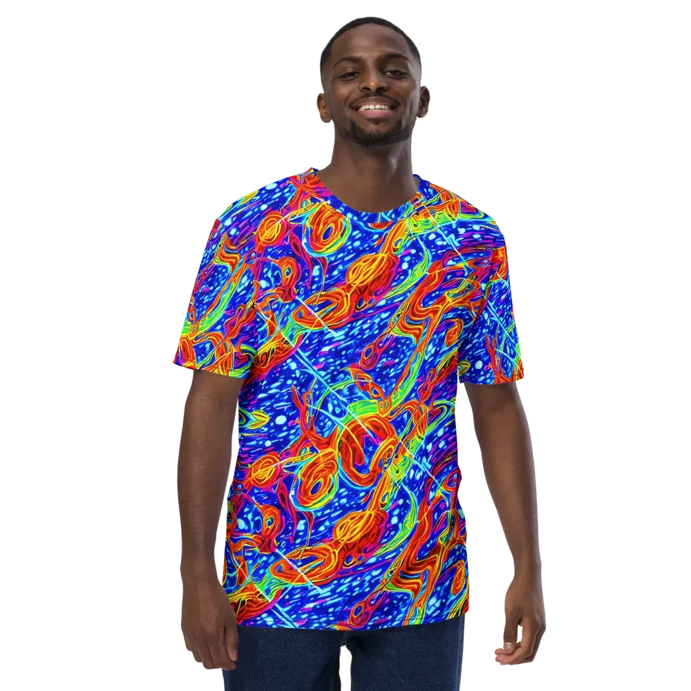 Molten Wave on Men's Crew Neck T-Shirt — Front