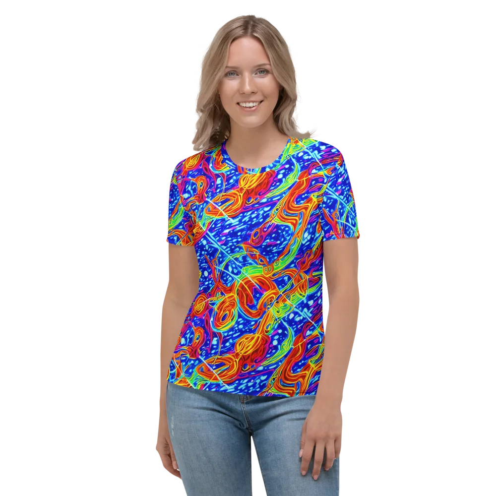 Molten Wave on Women's Crew Neck T-Shirt — Front