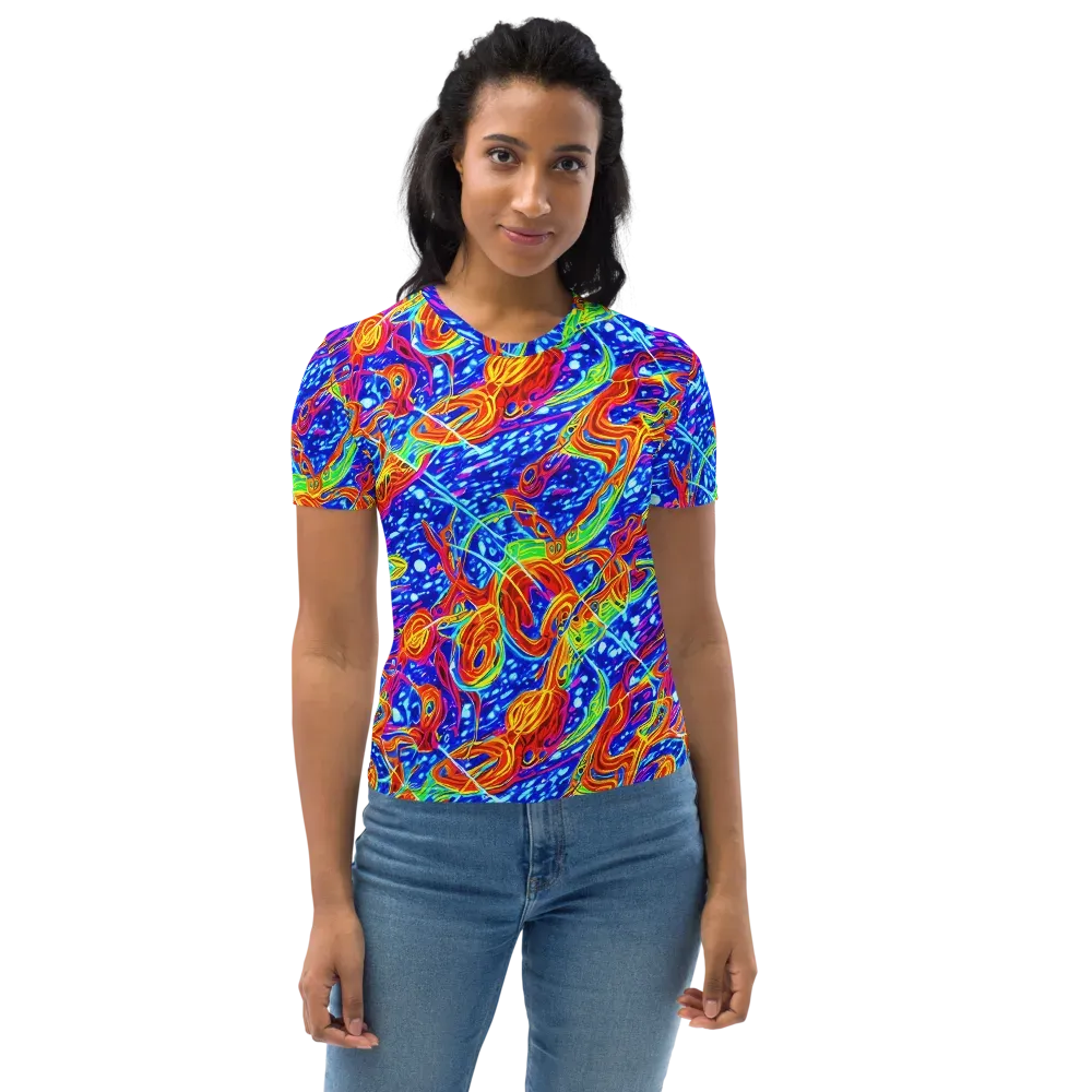 Molten Wave on Women's Crew Neck T-Shirt — Front