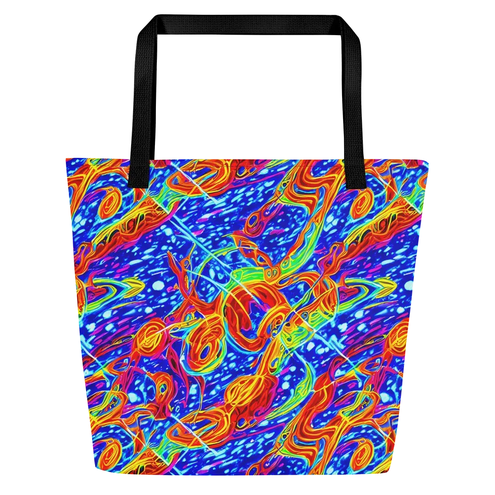 Molten Wave on Large Tote Bag W/ Pocket — Front