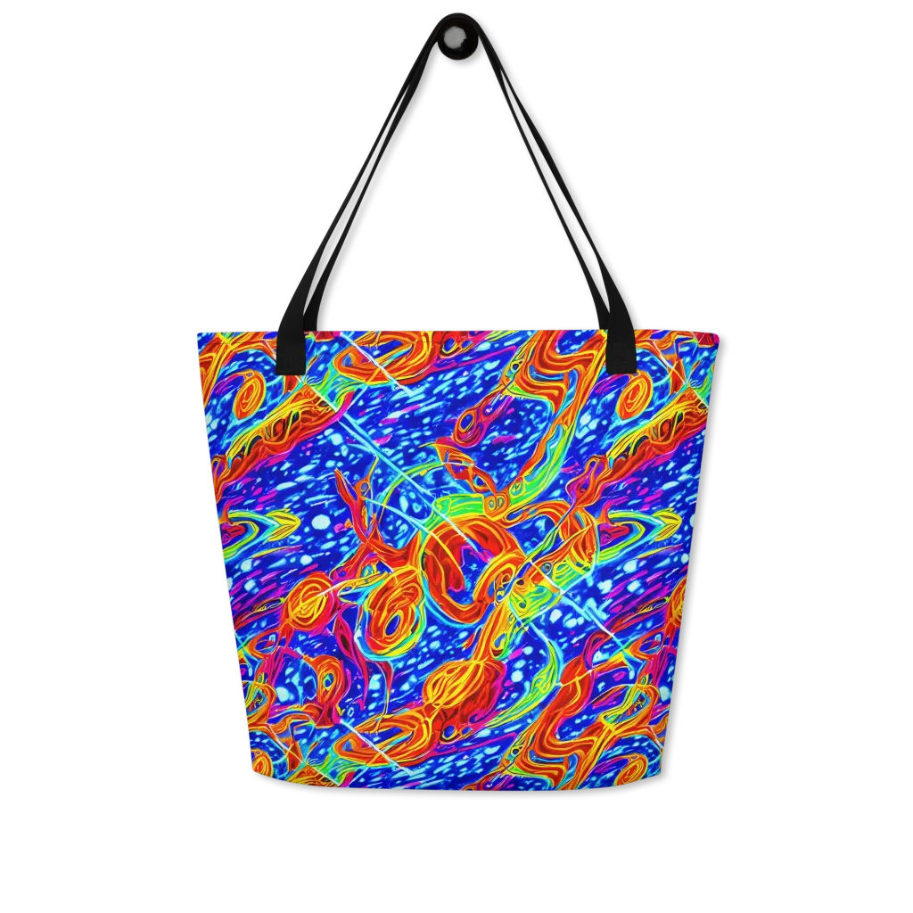 Molten Wave on Large Tote Bag W/ Pocket — Front
