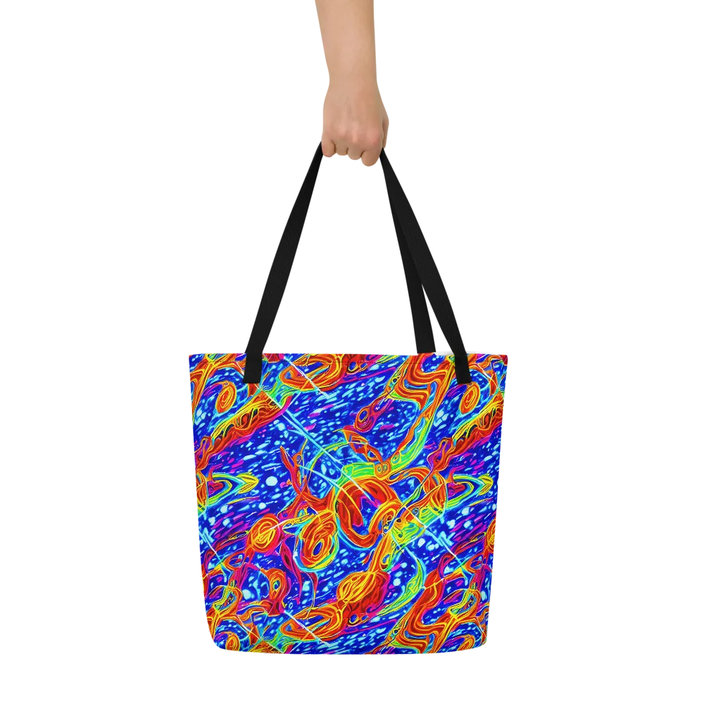 Molten Wave on Large Tote Bag W/ Pocket — Front