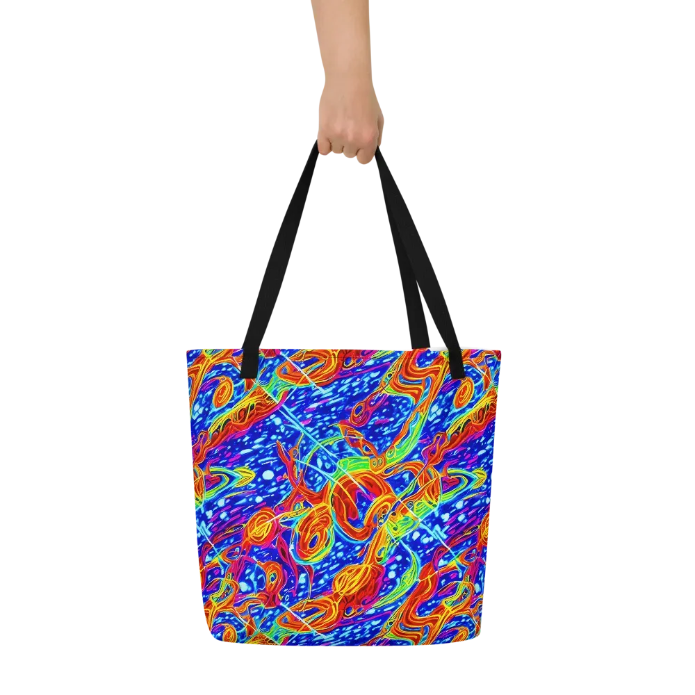 Molten Wave on Large Tote Bag W/ Pocket — Front