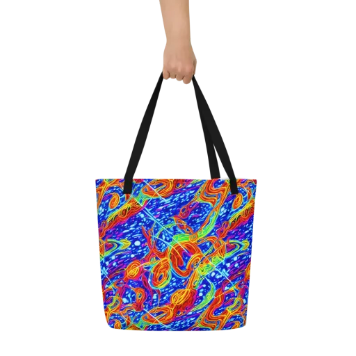 Molten Wave on a Large Tote Bag W/ Pocket