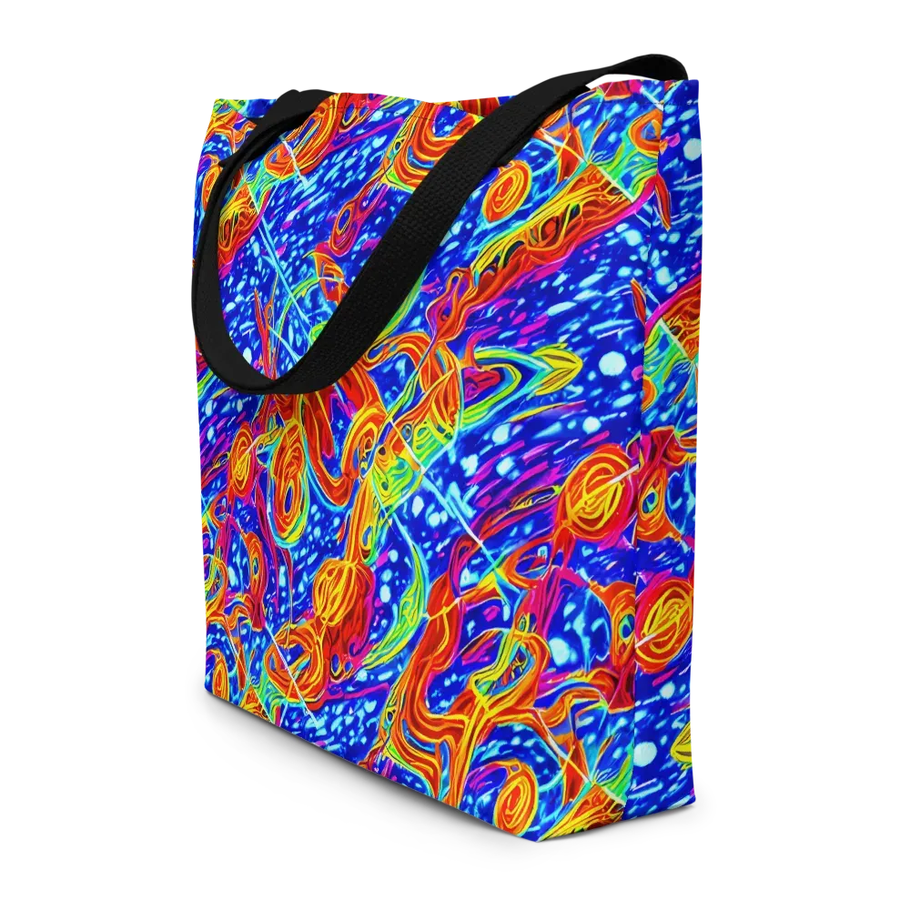 Molten Wave on Large Tote Bag W/ Pocket — Front