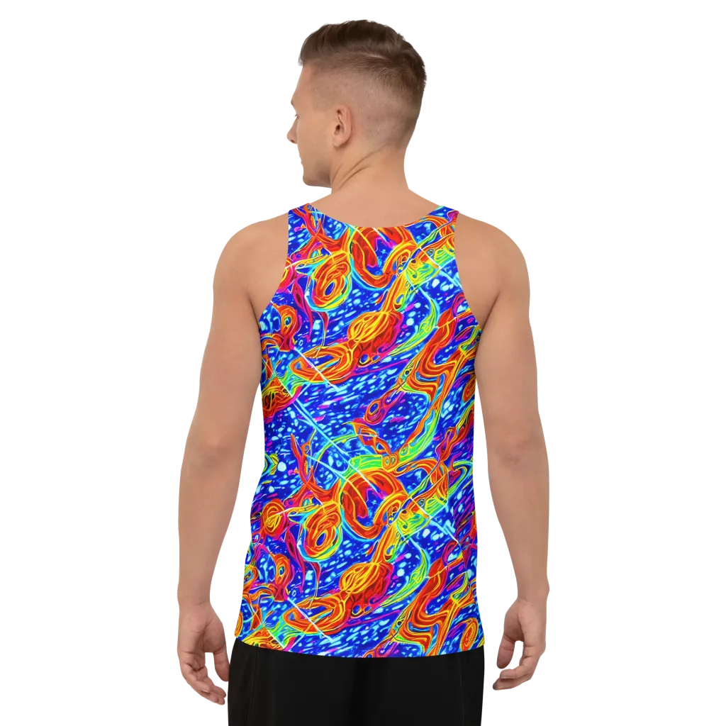 Molten Wave on Men's Tank Top — Back