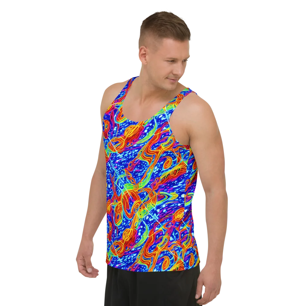 Molten Wave on Men's Tank Top — Left Front