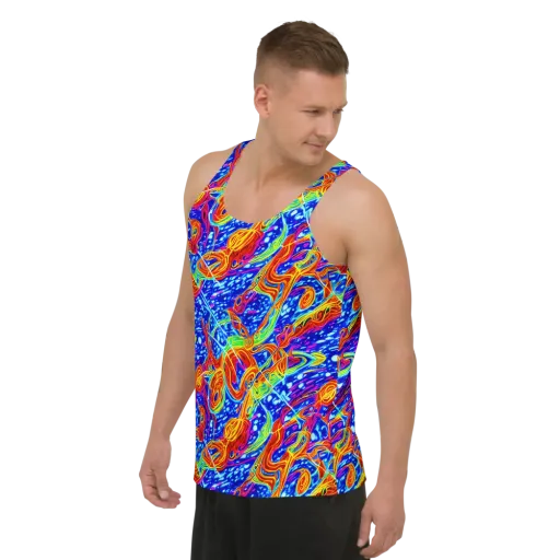 Molten Wave on a Men's Tank Top