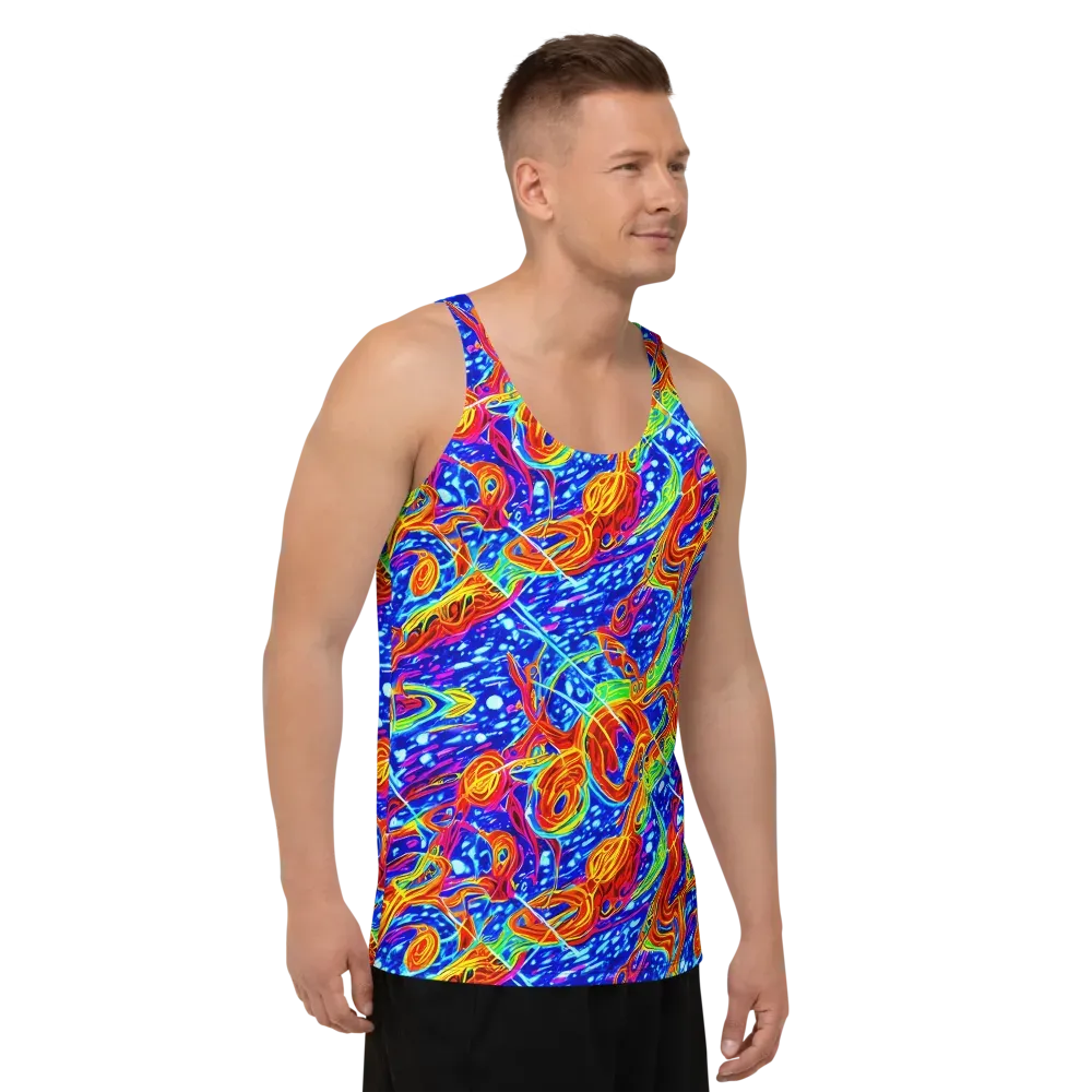 Molten Wave on Men's Tank Top — Right Front
