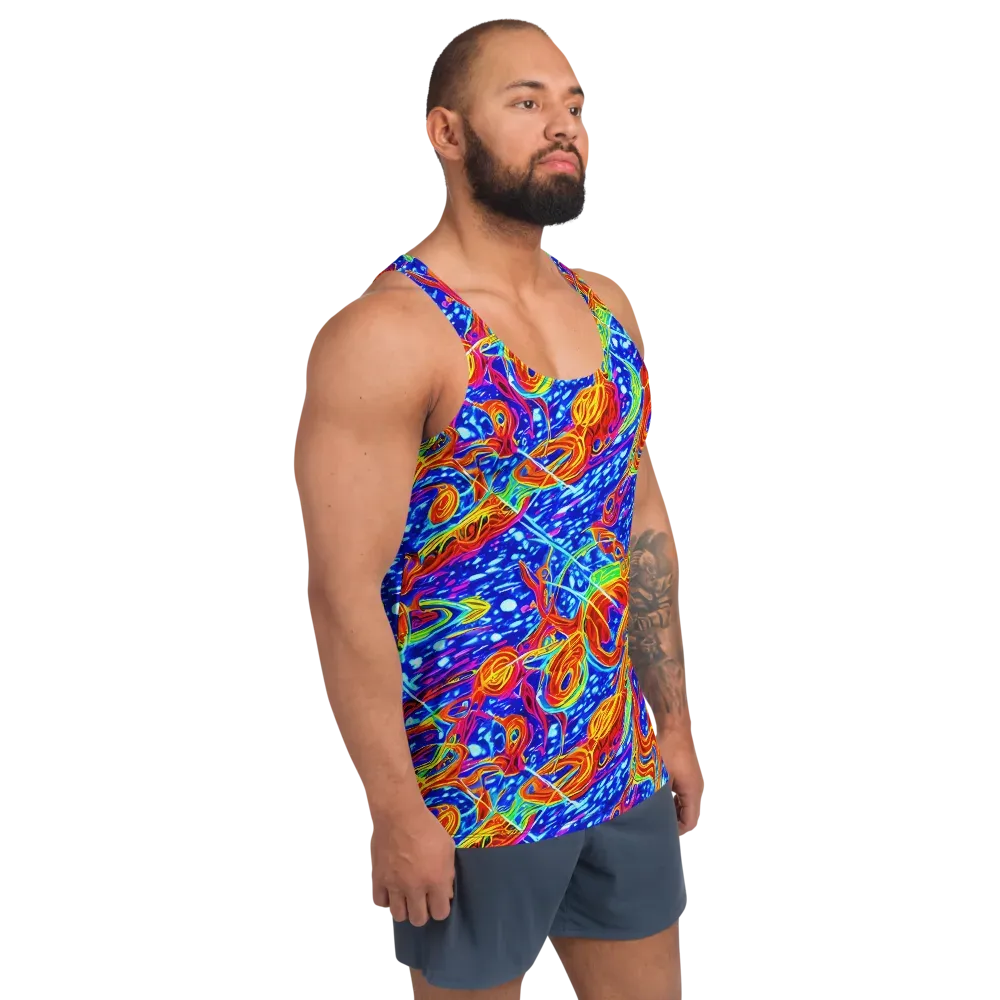Molten Wave on Men's Tank Top — Right Front