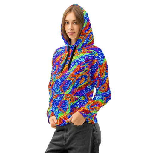 Molten Wave on a Cotton Hoodie