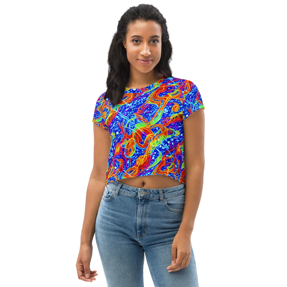 Molten Wave on Crop Tee — Front