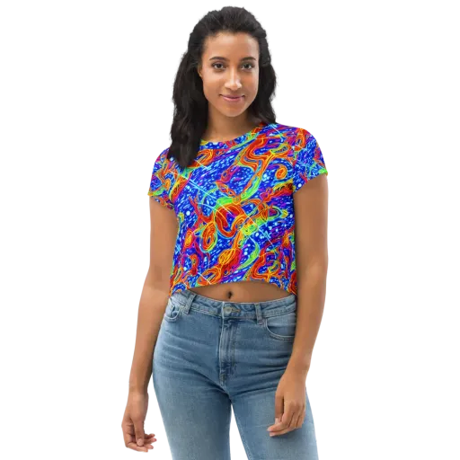 Molten Wave on a Crop Tee