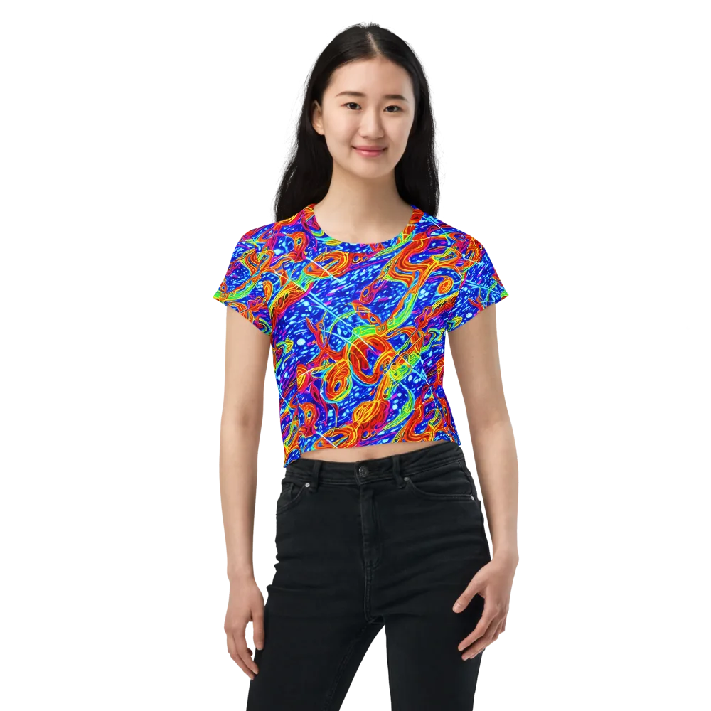 Molten Wave on Crop Tee — Front