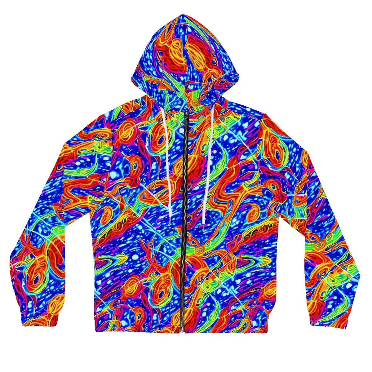 Molten Wave on Women's Full-Zip Hoodie — Front
