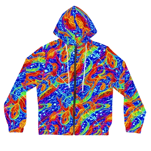 Molten Wave on a Women's Full-Zip Hoodie