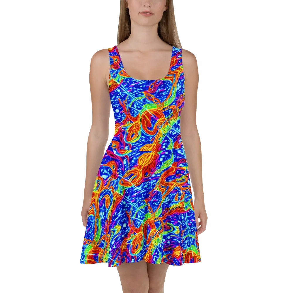 Molten Wave on Skater Dress — Front