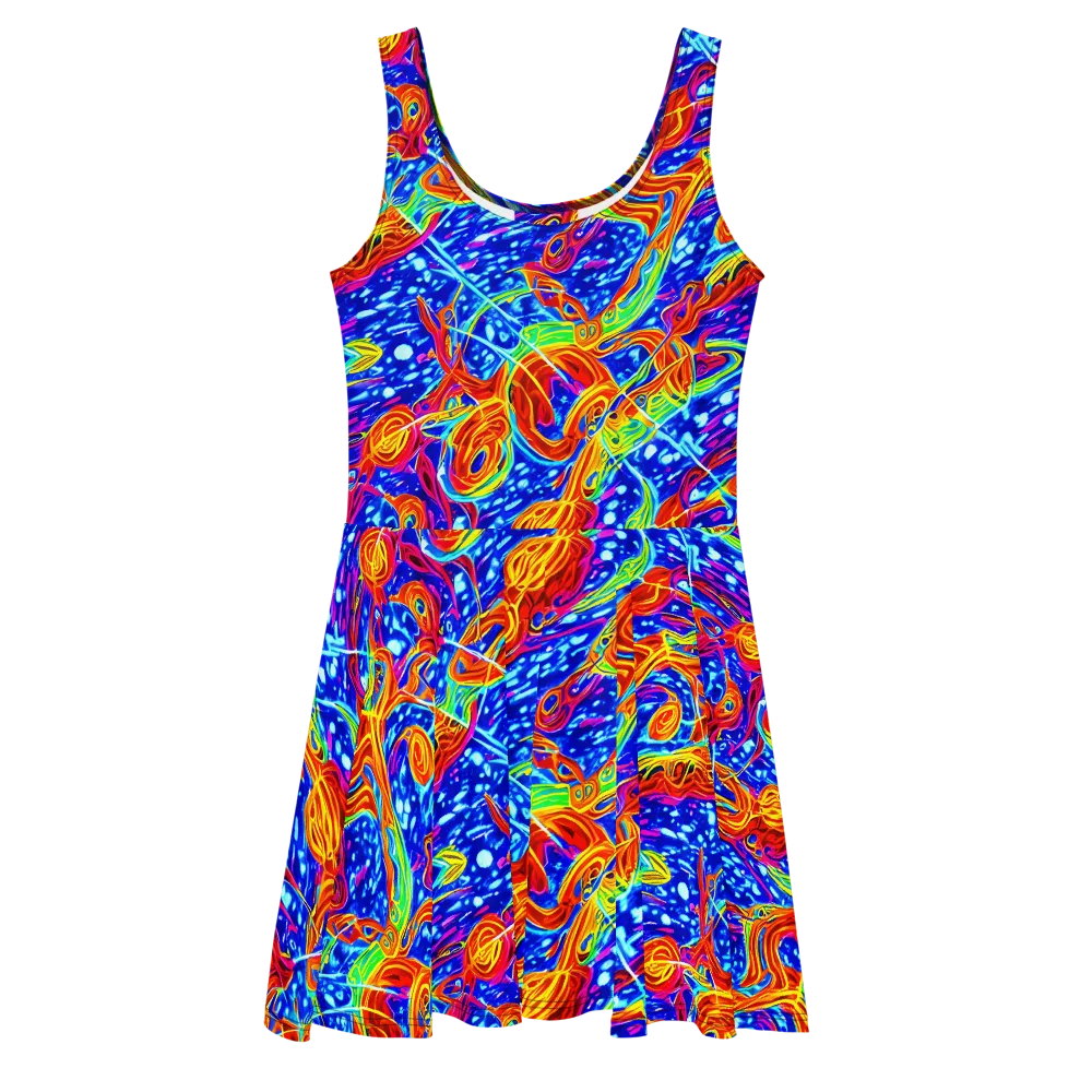Molten Wave on Skater Dress — Front