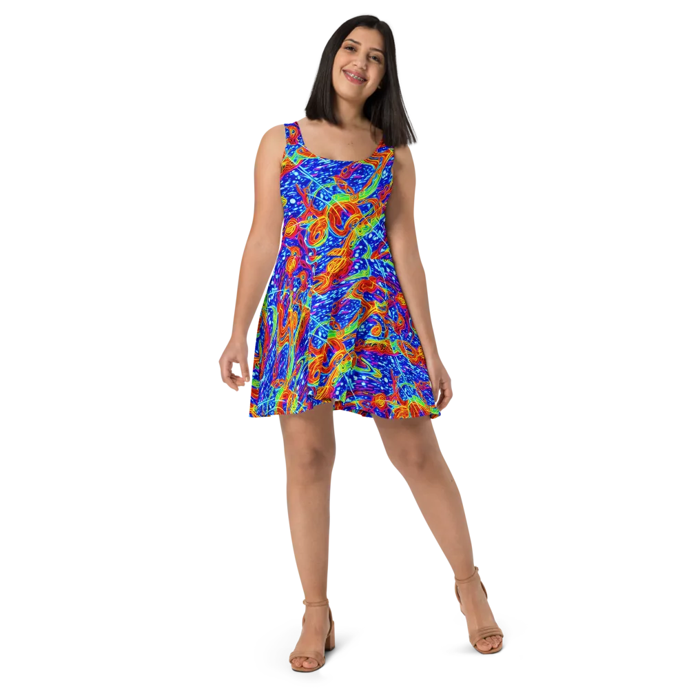 Molten Wave on Skater Dress — Front