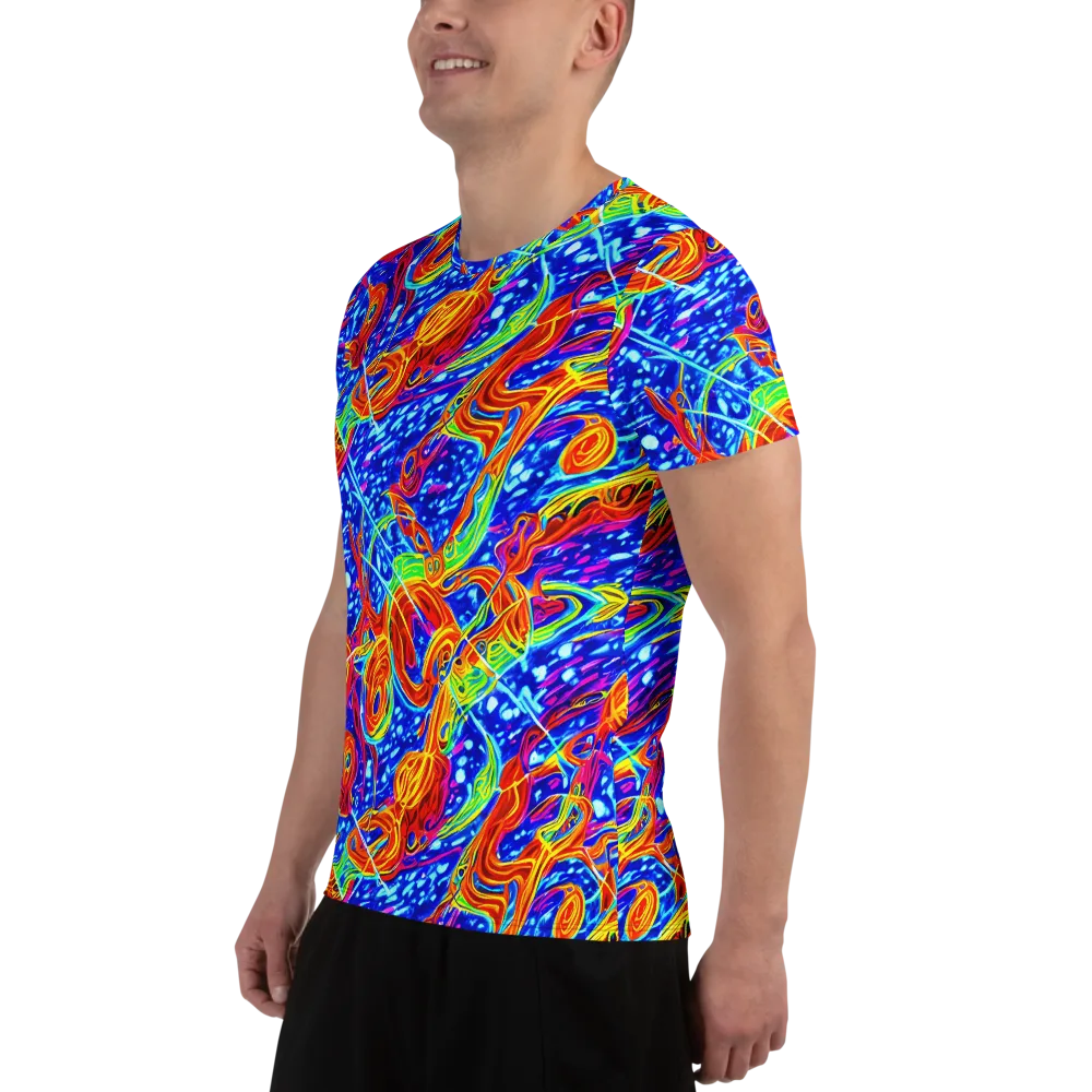 Molten Wave on Men's Athletic T-Shirt — Left