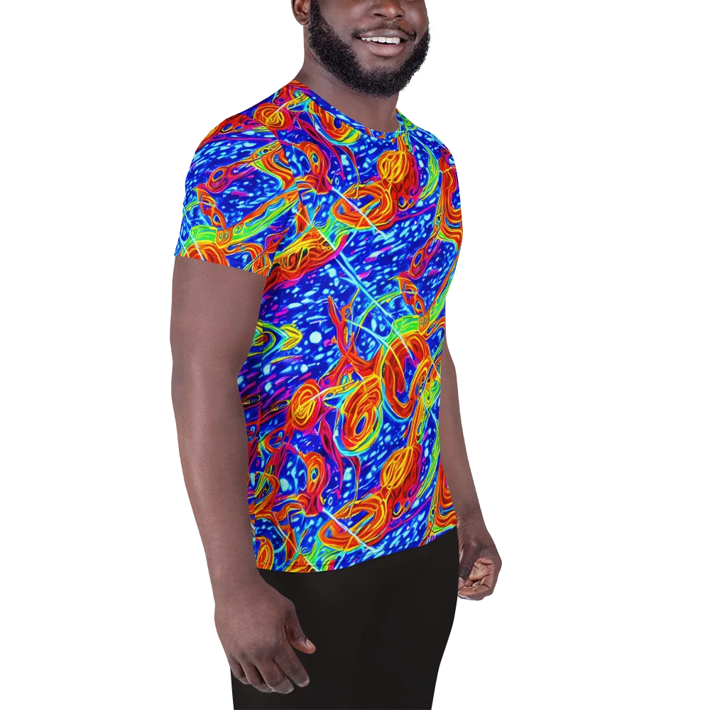 Molten Wave on Men's Athletic T-Shirt — Right