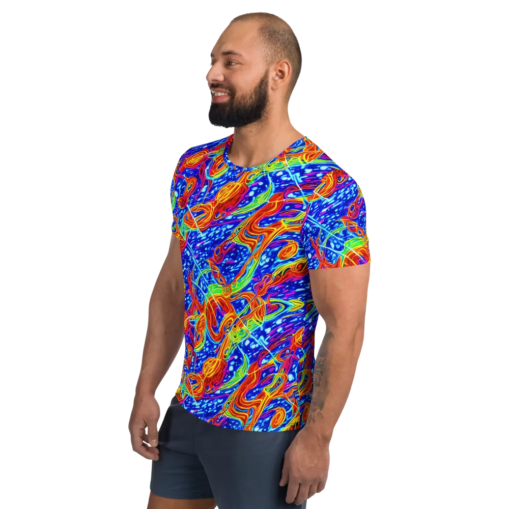 Molten Wave on Men's Athletic T-Shirt — Left
