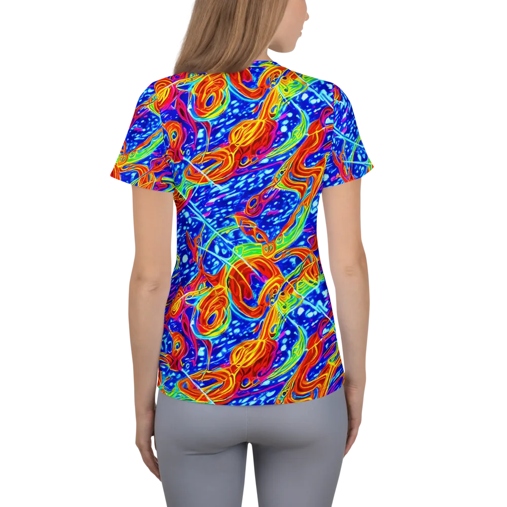 Molten Wave on Women's Athletic T-Shirt — Back
