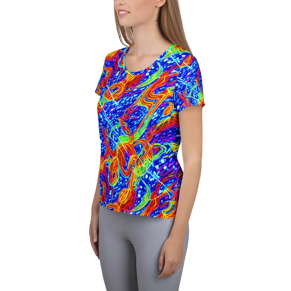Molten Wave on Women's Athletic T-Shirt — Left