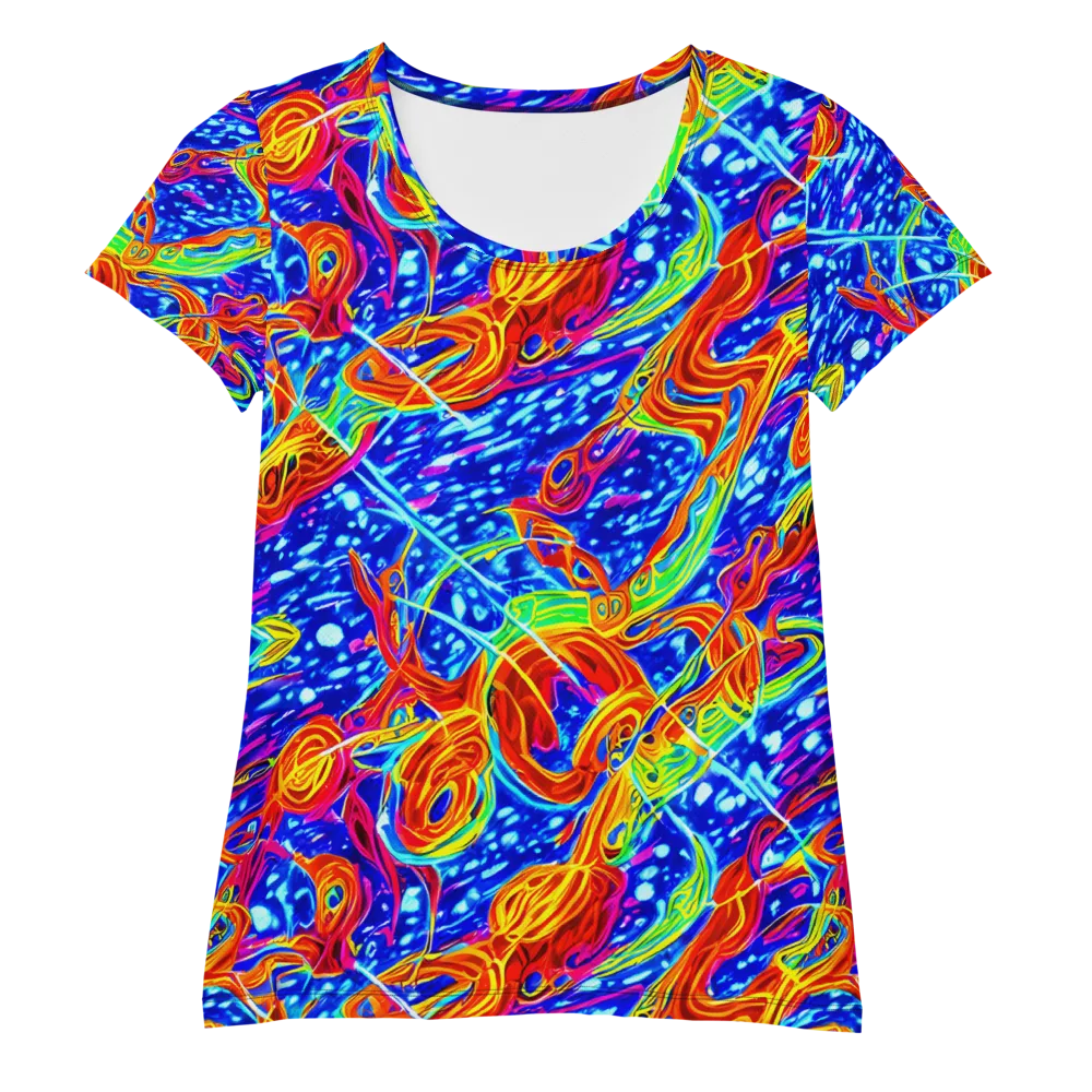 Molten Wave on Women's Athletic T-Shirt — Front