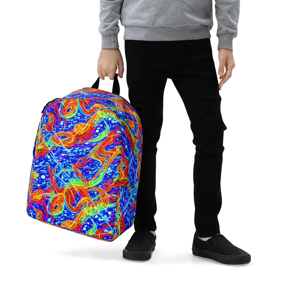 Molten Wave on Minimalist Backpack — Zoomed-in