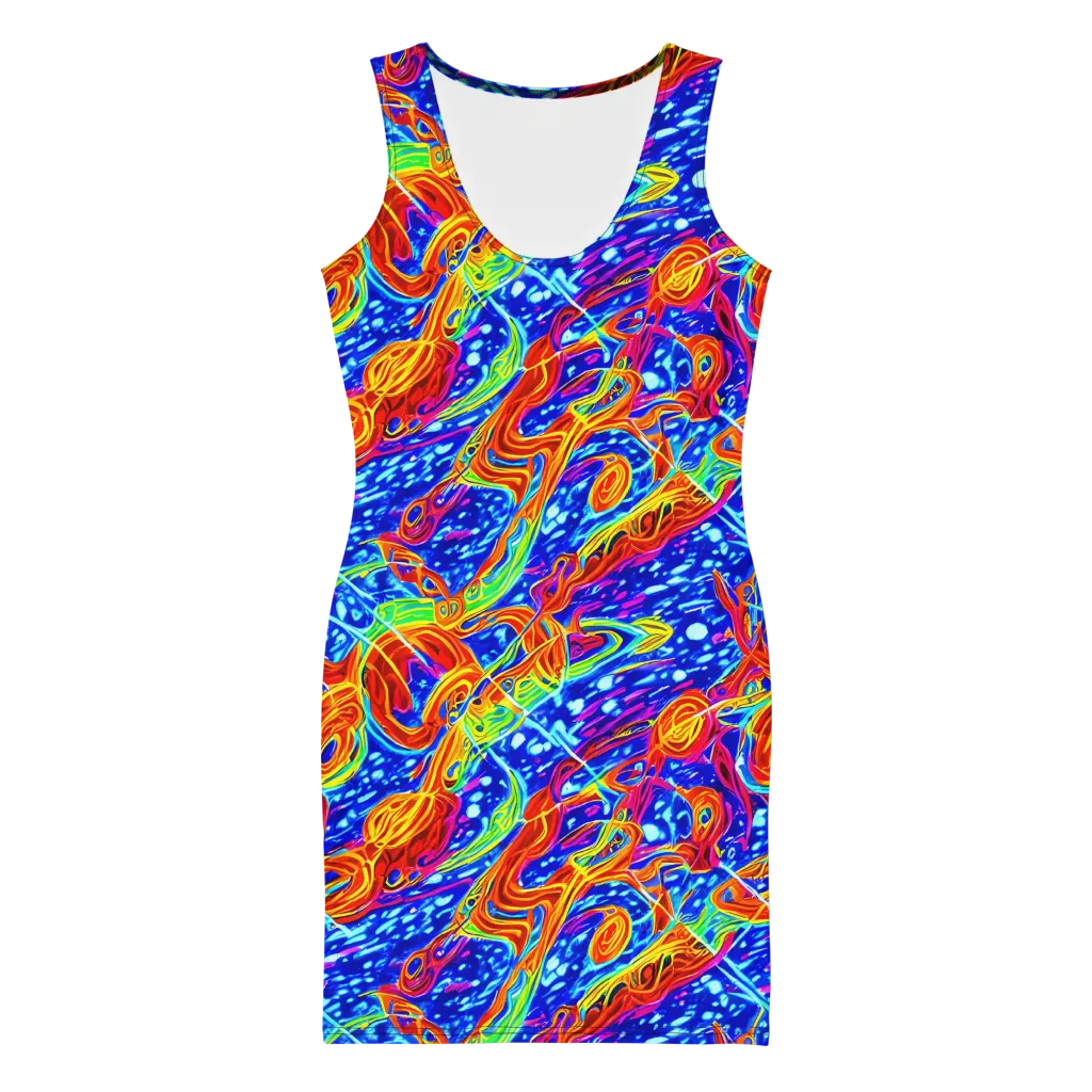 Molten Wave on Bodycon Dress — Front