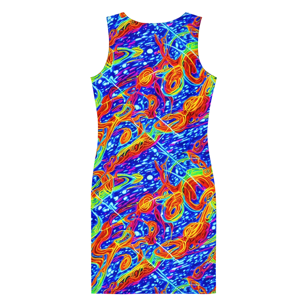 Molten Wave on Bodycon Dress — Back