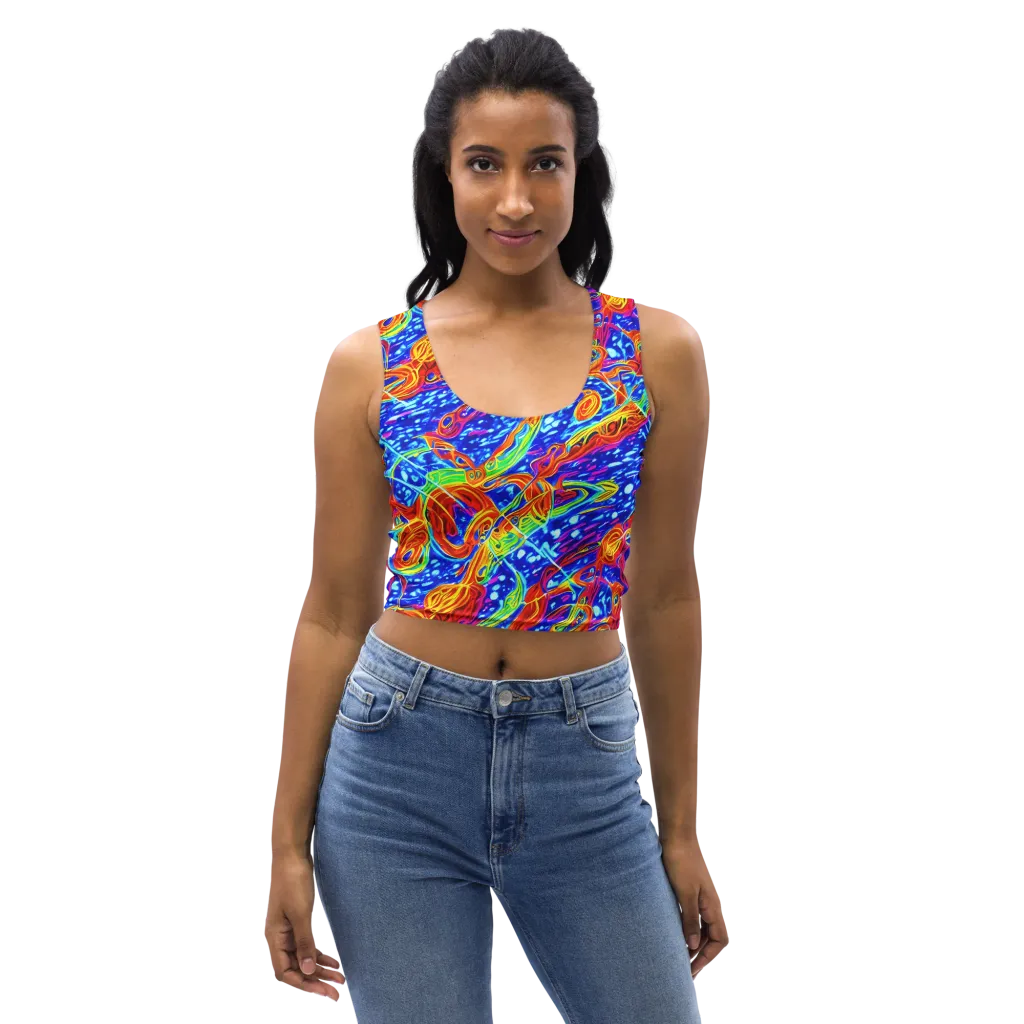Molten Wave on Crop Top — Front
