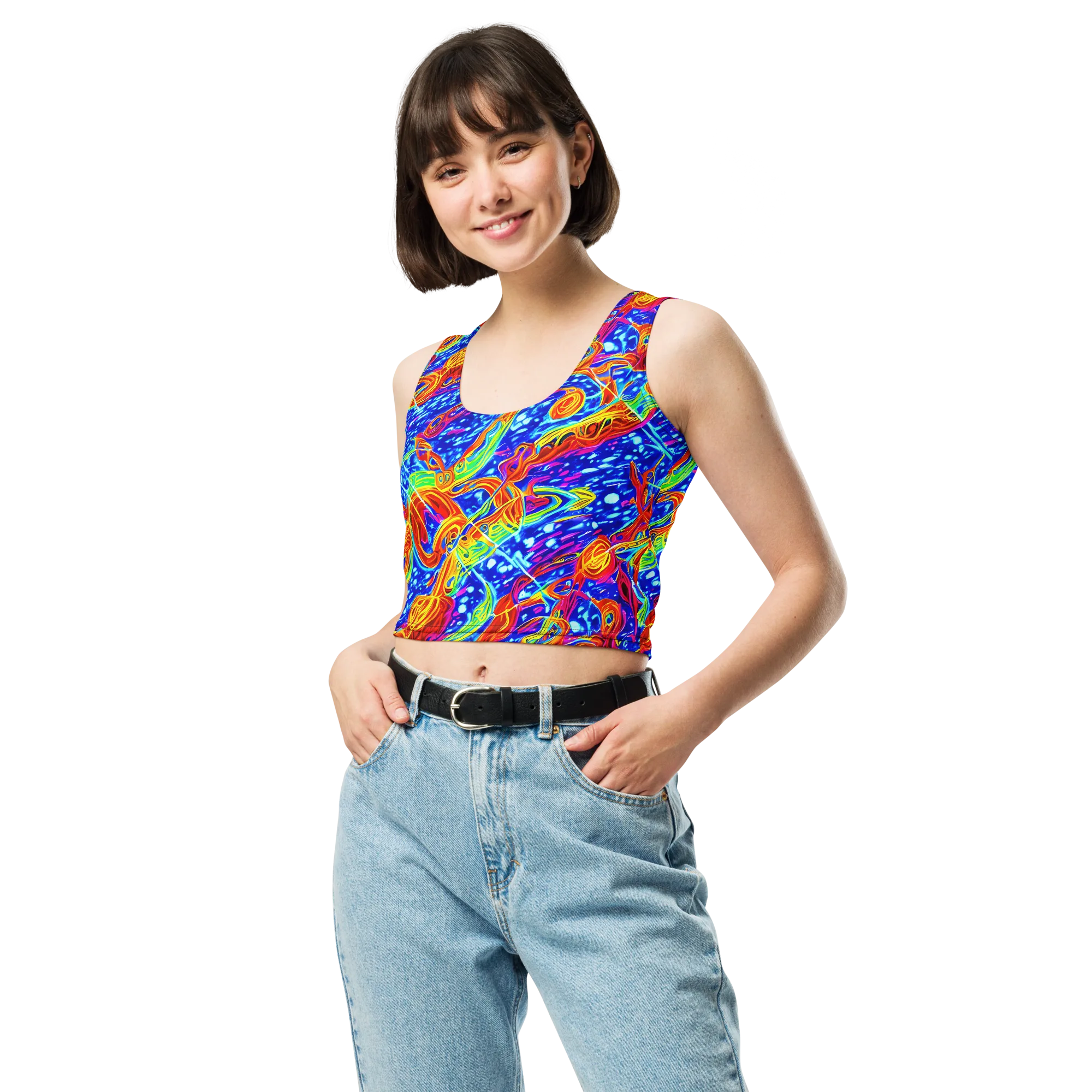 Molten Wave on Crop Top — Front