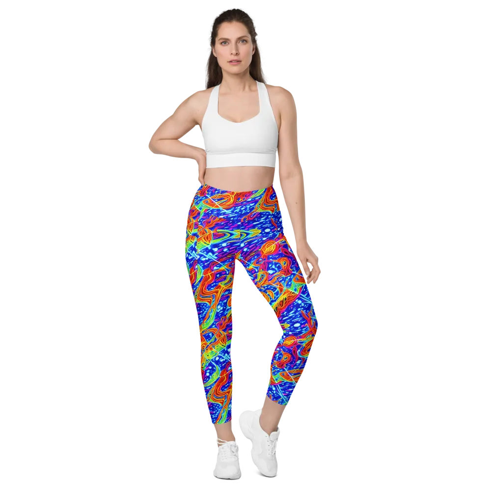 Molten Wave on Leggings with Pockets — Front
