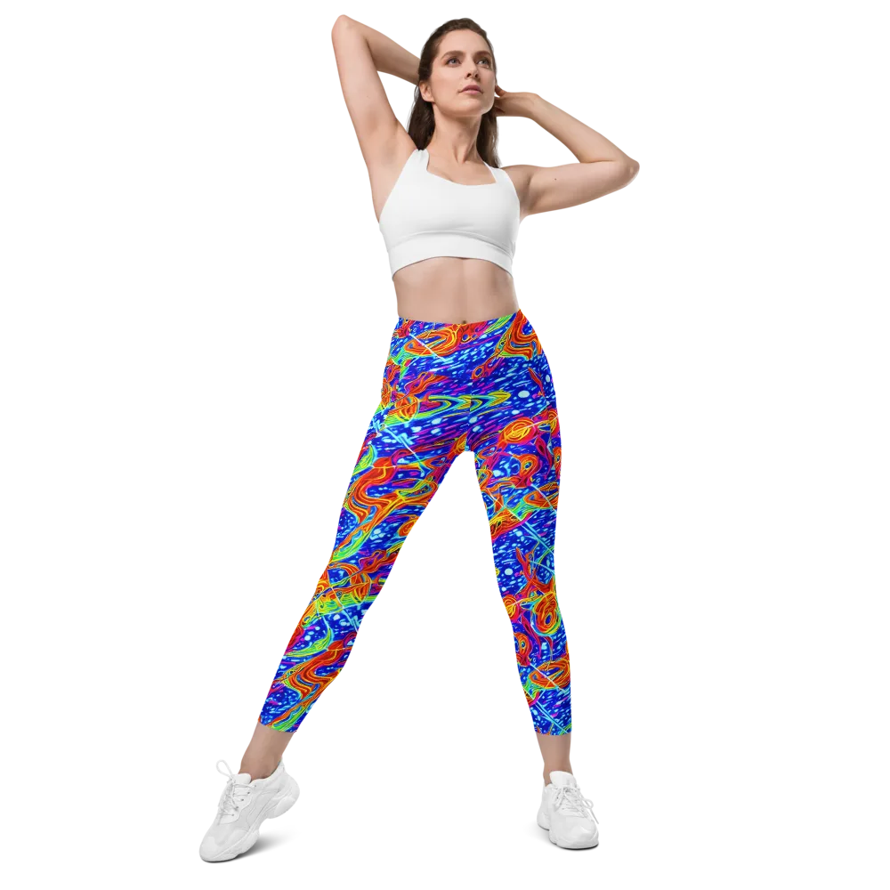 Molten Wave on Leggings with Pockets — Front