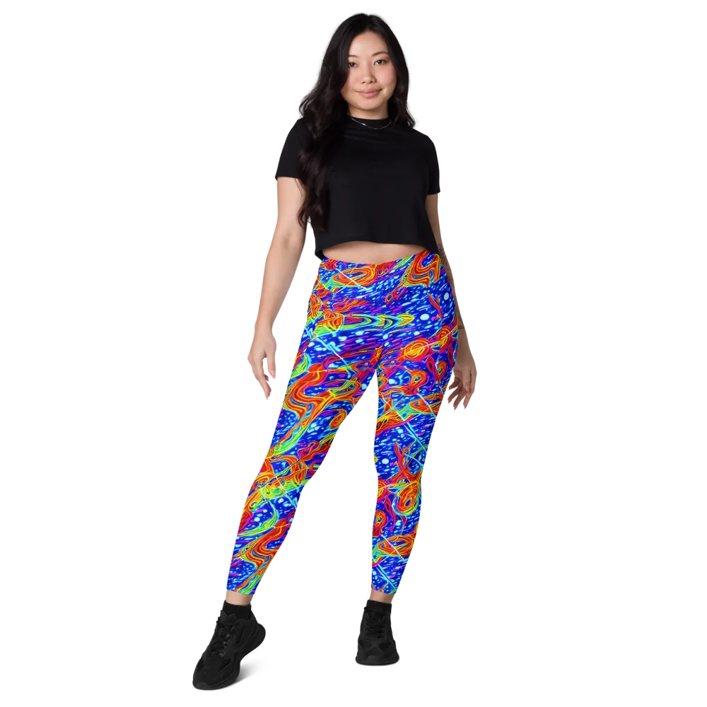 Molten Wave on Leggings with Pockets — Front