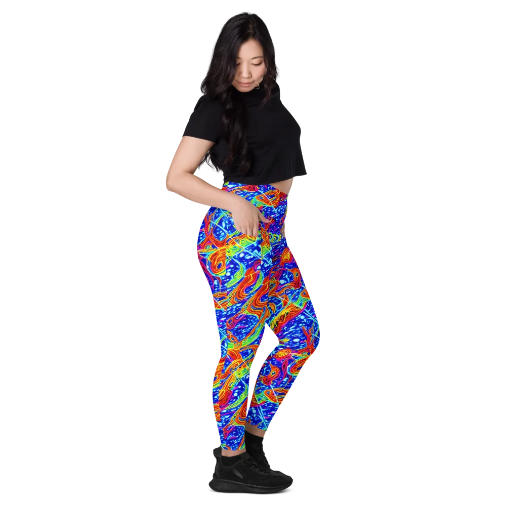 Molten Wave on Leggings with Pockets — Right