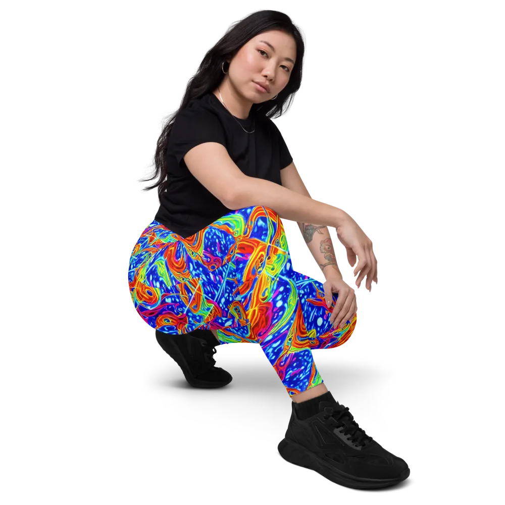 Molten Wave on Leggings with Pockets — Right Front