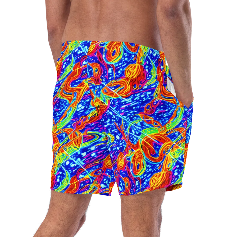 Molten Wave on Swim Trunks — Right Back