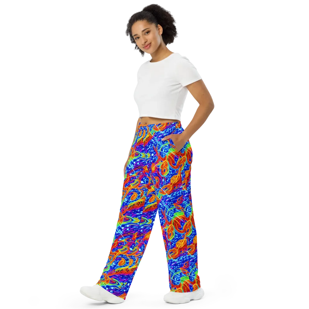 Molten Wave on Wide-Leg Pants — Left Front