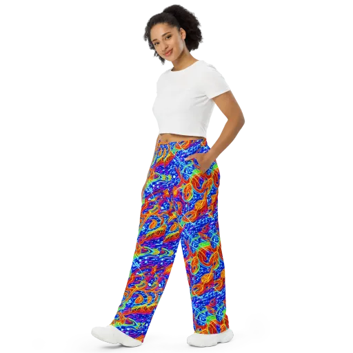 Molten Wave on a Wide-Leg Pants