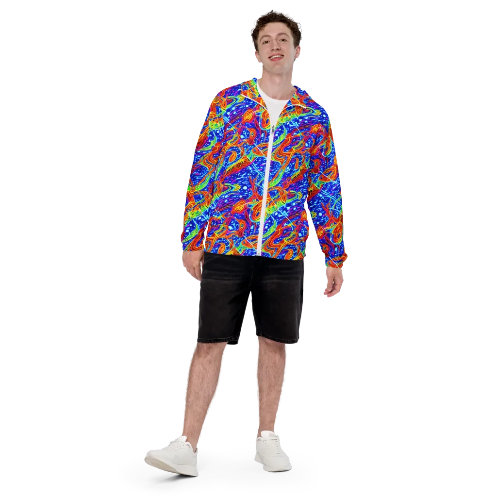 Molten Wave on Men's Windbreaker — Front